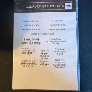 Temu Stamps and Dies Comforting Thoughts